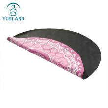 yugland anti slip foldable custom printed eco friendly washable natural rubber yoga mat with carrying strap